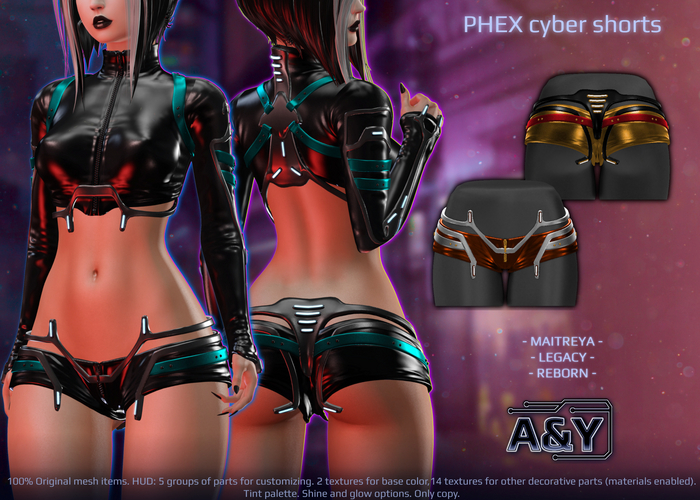 A&Y Phex Cyber Shorts - Gold
