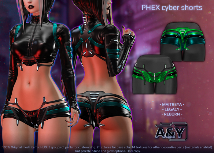 A&Y Phex Cyber Shorts - Green