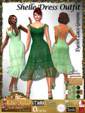 *Goddess* Shelle Dress Outfit Eyelet Lace Greens