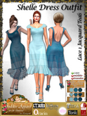 *Goddess* Shelle Dress Outfit Lace 1 Jacquard Teals