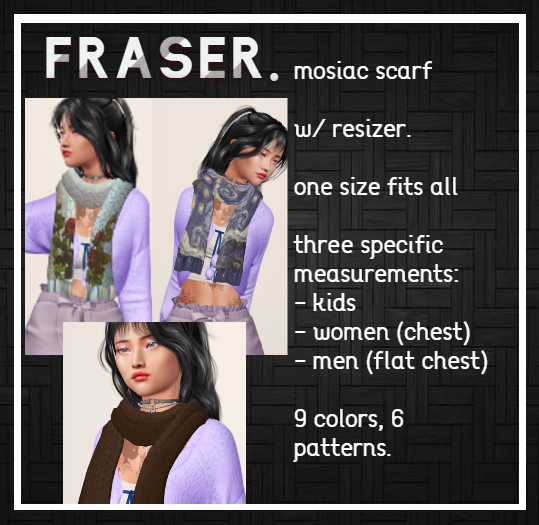 fraser. mosiac scarf.
