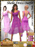 *Goddess* Shelle Dress Outfit Lace 2 SatinRose Pinks