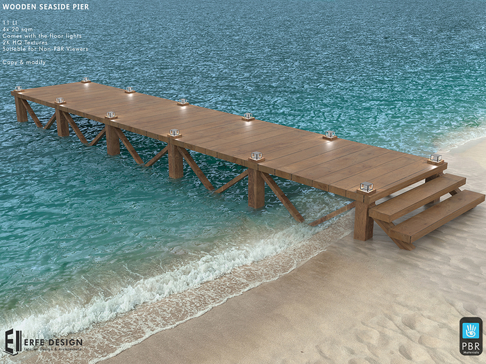 Wooden seaside pier 11 LI PBR [Erfe Design]*