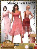 *Goddess* Shelle Dress Outfit Lace 2 SatinRose Reds