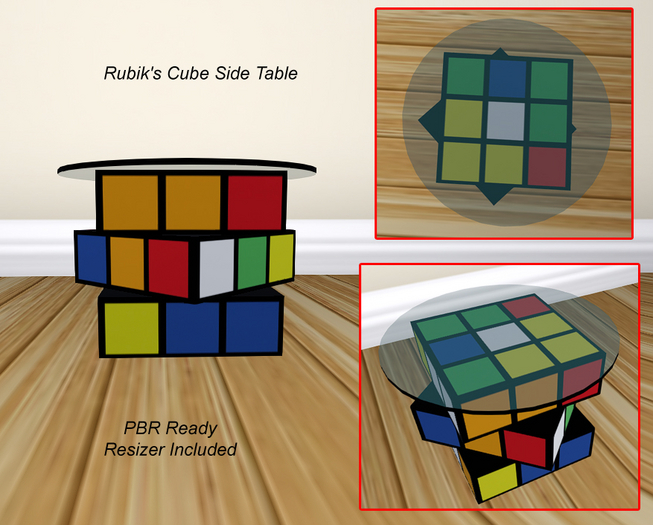 Rubik's Cube Side Table PBR