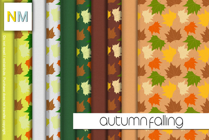 Autumn Falling Seamless Textures Nessmarket