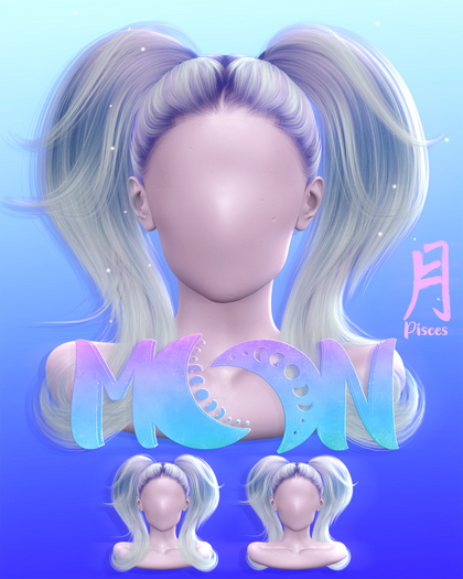 Moon. Hair // - FatPack - Pisces