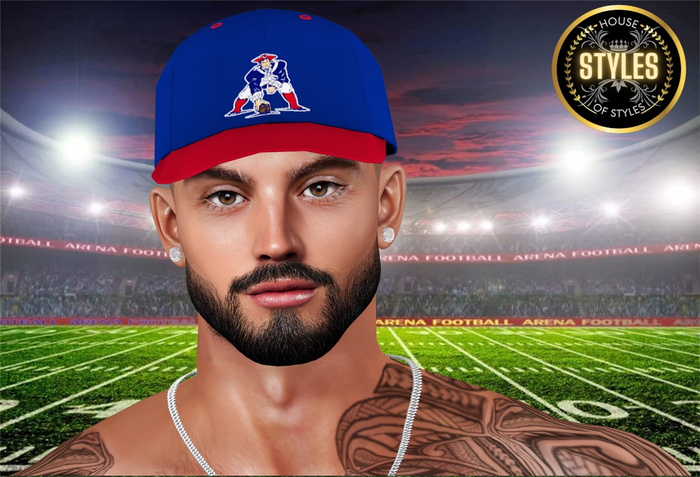 New England Patriots Throwback Baseball Cap (Blue)