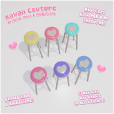 Kawaii Couture - Outdoor Bar Stools - Hearts