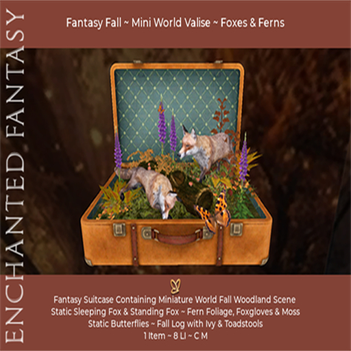 Fantasy Fall ~ Mini World Valise ~ Foxes & Ferns