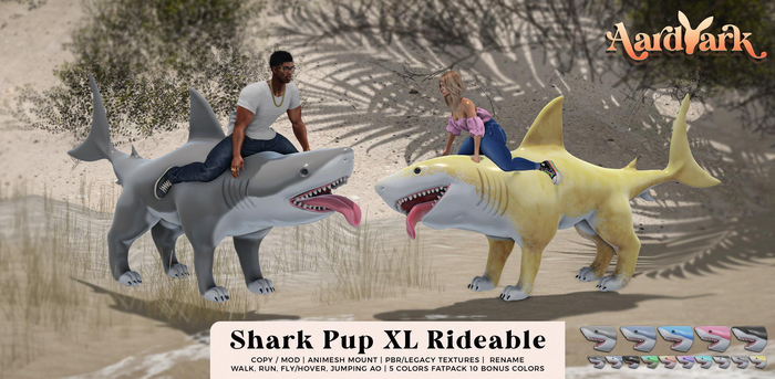 Aardvark : Shark Pup XL Rideable - FATPACK