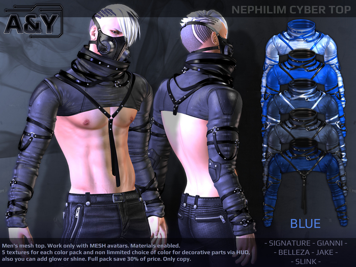 A&Y Nephilim Cyber Top - Blue