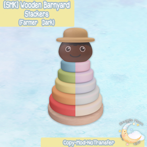 {SMK} Wooden Barnyard Stacker - Farmer Dark