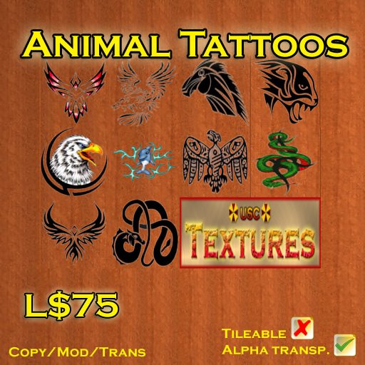 USC Textures - Animal Tattoos