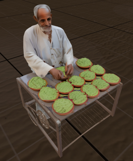 Egyption old man fool seller