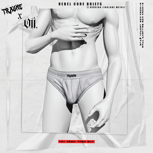 [Traume x OUI] RblCore Briefs White