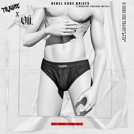 [Traume x OUI] RblCore Briefs Grey