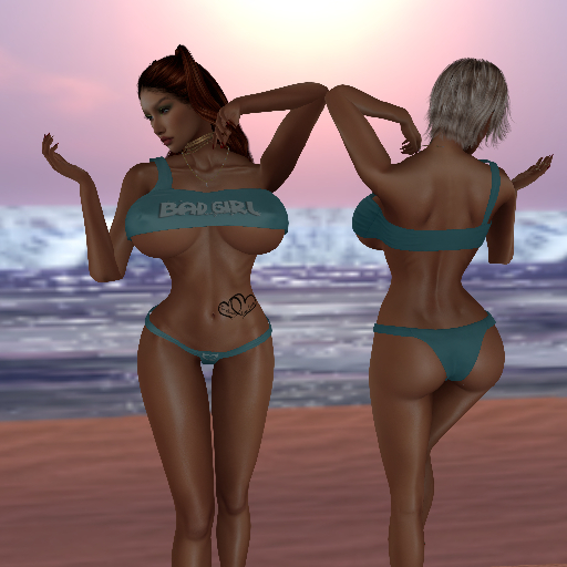 KOKO'S CLOSET BAD GIRL TEAL BIKINI