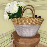 flory. - White Straw Beach Bag / ADD