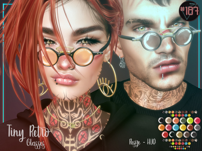 #187# Tiny Retro Glasses