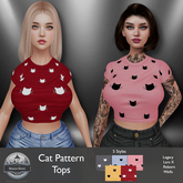 Mostyn St - Cat Patterned Tops