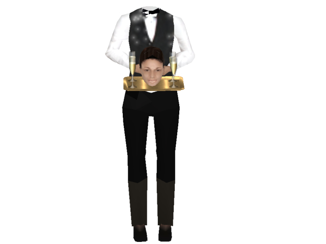 Halloween Animesh Headless Waiter