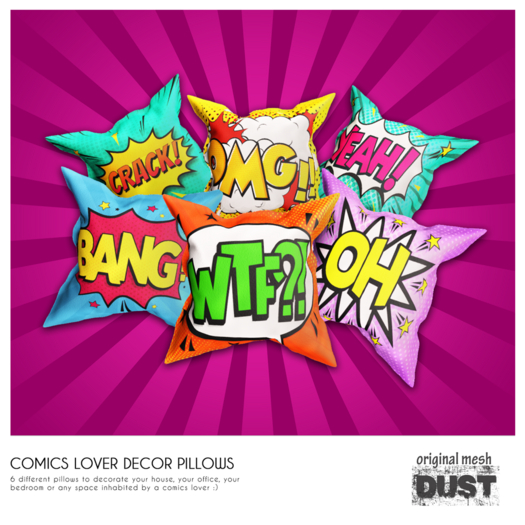 DUST: comics lover decor pillows