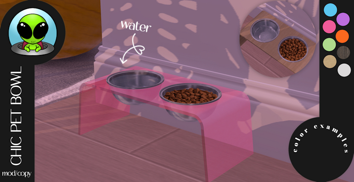 Gnarly. - Chic Pet Bowl Set - WATER - Acrylic - Lime