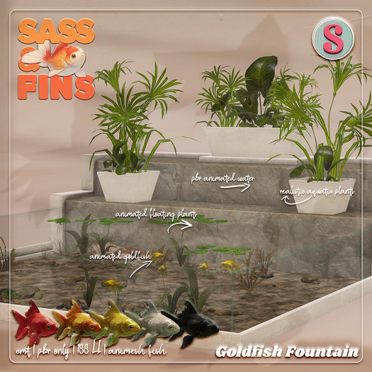Sass & Fins (Goldfish Fountain) 