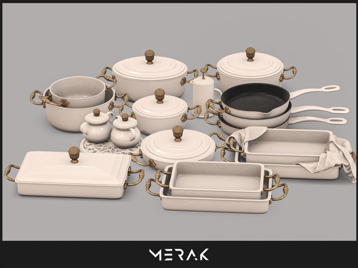 [Merak] - Luxury Cookware White (ADD)