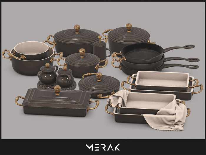 [Merak] - Luxury Cookware Black (ADD)