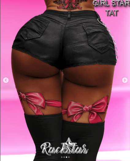 Girl Star Leg Tats