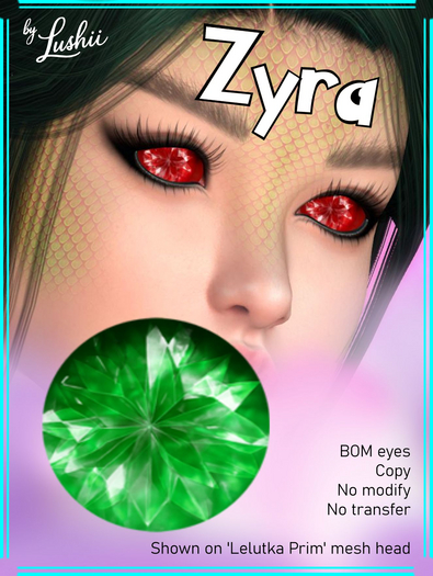 .:Lushii:. Zyra Eyes - Green 