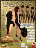*GA* Chained Melody Cocktail Outfit Sparkle Black Gold