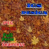 Full Perm Seamless Texture - Cozy Autumn Knitted Fabric With Leaves 