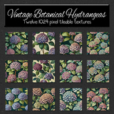 *Wallflowers* Vintage Botanical Hydrangeas