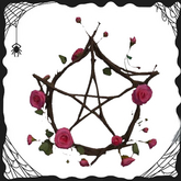 Pentagram Pink Rose Vines 