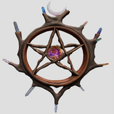 Pentagram Wood & Crystals