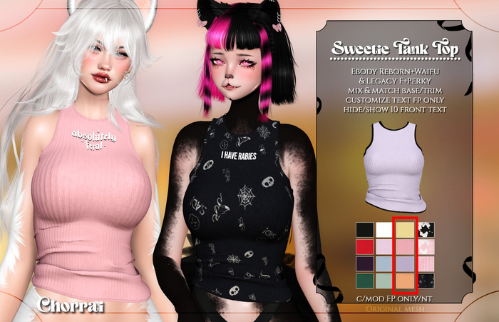 Chorrai - Sweetie Tank Top {Extra Pack}