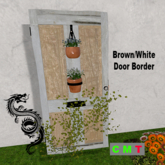 Brown/White Door Border