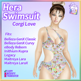 ~TL~ Hera Swimsuit Corgi Love