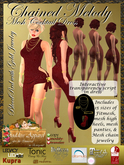 *GA* Chained Melody Cocktail Outfit Sparkle Blood Red Gold