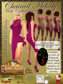 *GA* Chained Melody Cocktail Outfit Sparkle Fuschia Gold