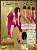 *GA* Chained Melody Cocktail Outfit Sparkle Fuschia Silver