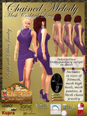 *GA* Chained Melody Cocktail Outfit Sparkle Purple Silver