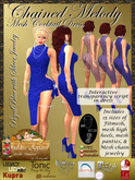 *GA* Chained Melody Cocktail Outfit Sparkle Royal Blue Silver