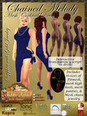 *GA* Chained Melody Cocktail Outfit Sparkle Sapphire Gold