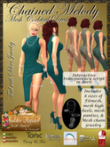 *GA* Chained Melody Cocktail Outfit Sparkle Teal Silver