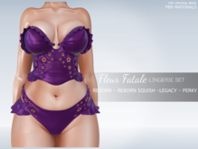 iS Fleur Fatale PBR Lingerie Set-MAGENTA
