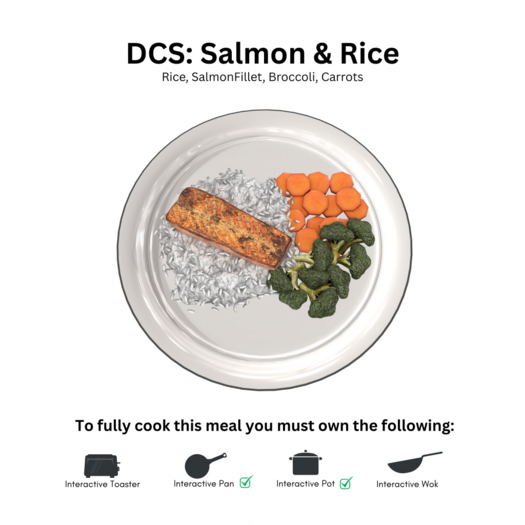 Tredente // DCS Plate: Salmon & Rice (Packed)